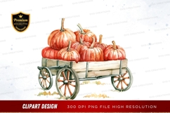 Autumn harvest in a wooden cart Product Image 1