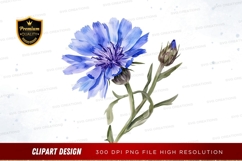 Blue flower clipart png Product Image 1