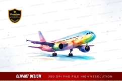 Colorful airplane clipart png Product Image 1