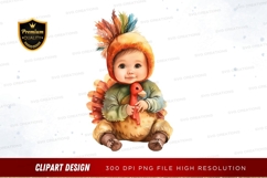 Baby in turkey costume clipart png Product Image 1
