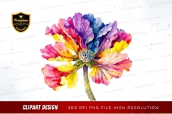 Vibrant watercolor flower clipart png Product Image 1