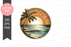 Tropical sunset clipart png Product Image 1