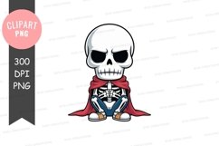 Cartoon skeleton with cape png Product Image 1