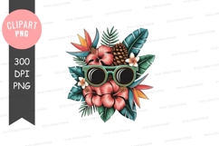 Tropical sunglasses clipart png Product Image 1