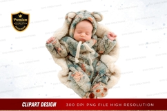 Sleeping baby in bear onesie Product Image 1