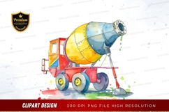 Concrete mixer truck clipart png Product Image 1