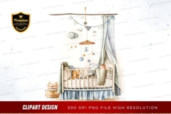 Serene baby nursery clipart png Product Image 1