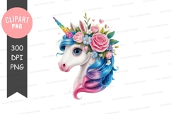 Magical unicorn clipart png Product Image 1
