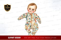 Baby in colorful onesie Product Image 1