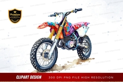 Colorful dirt bike clipart png Product Image 1