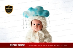 Rainy day baby clipart png Product Image 1