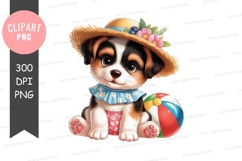 Playful puppy at the beach Product Image 1