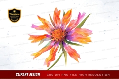 Vibrant flower clipart png Product Image 1