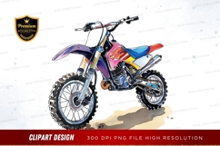 Colorful dirt bike clipart png Product Image 1