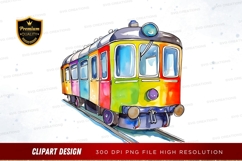 Colorful train clipart png Product Image 1