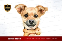 Dog with treat clipart png Product Image 1