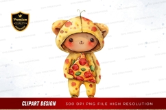 Pizza bear clipart png Product Image 1