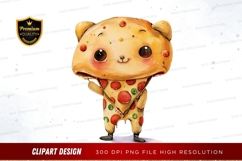 Pizza bear clipart png Product Image 1