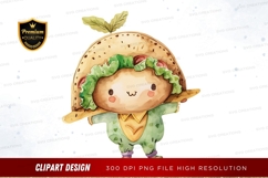 Taco character clipart png Product Image 1