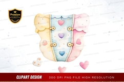 Colorful heart patch clipart png Product Image 1