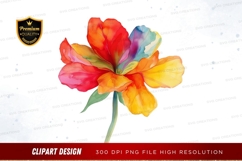 Colorful flower clipart png Product Image 1