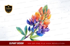 Vibrant lupine flowers clipart png Product Image 1