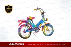 Colorful kids' bike clipart png Product Image 1