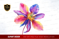 Colorful flower clipart png Product Image 1