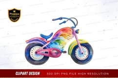Colorful children's chopper bike clipart png Product Image 1