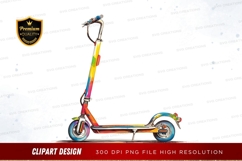 Colorful scooter clipart png Product Image 1