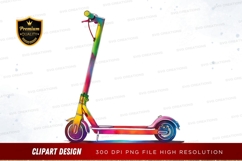 Colorful scooter clipart png Product Image 1