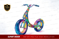 Colorful kids' bike clipart png Product Image 1