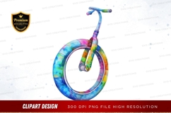 Colorful unicycle clipart png Product Image 1
