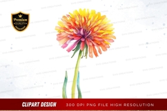 Bright and colorful flower clipart png Product Image 1