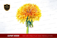Bright yellow flower clipart png Product Image 1