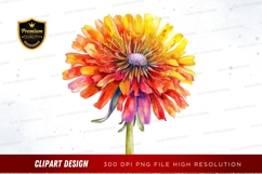 Vibrant flower clipart png Product Image 1