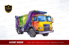 Colorful dump truck clipart png Product Image 1