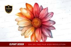 Colorful daisy flower clipart png Product Image 1