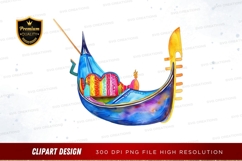 Colorful gondola clipart png Product Image 1