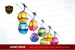 Colorful gondola clipart png Product Image 1