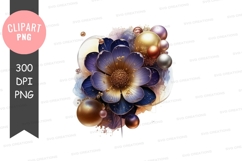 Cosmic flower clipart png Product Image 1