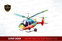 Colorful helicopter clipart png Product Image 1