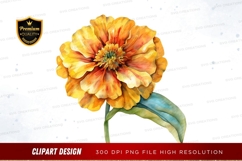 Vibrant yellow flower clipart png Product Image 1