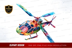 Colorful helicopter clipart png Product Image 1