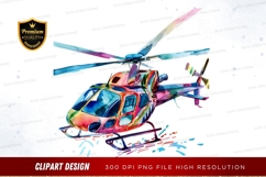 Colorful helicopter clipart png Product Image 1