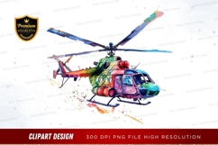 Colorful helicopter clipart png Product Image 1