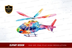 Colorful helicopter clipart png Product Image 1
