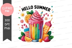 Hello summer clipart png Product Image 1