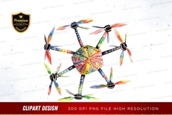 Colorful octocopter drone Product Image 1