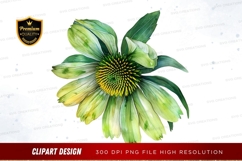 Green flower clipart png Product Image 1